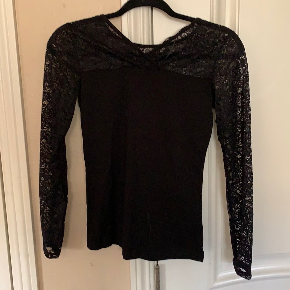 Black long sleeve top
